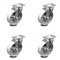 Service Caster 5 Inch Semi Steel Cast Iron Wheel Swivel Top Plate Caster Set SCC-20S514-SSS-TP3-4 - alternate 1
